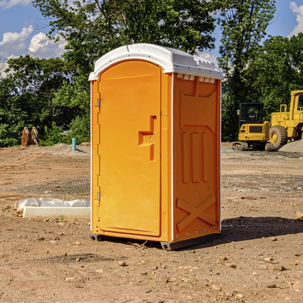 how often are the portable toilets cleaned and serviced during a rental period in Crown City